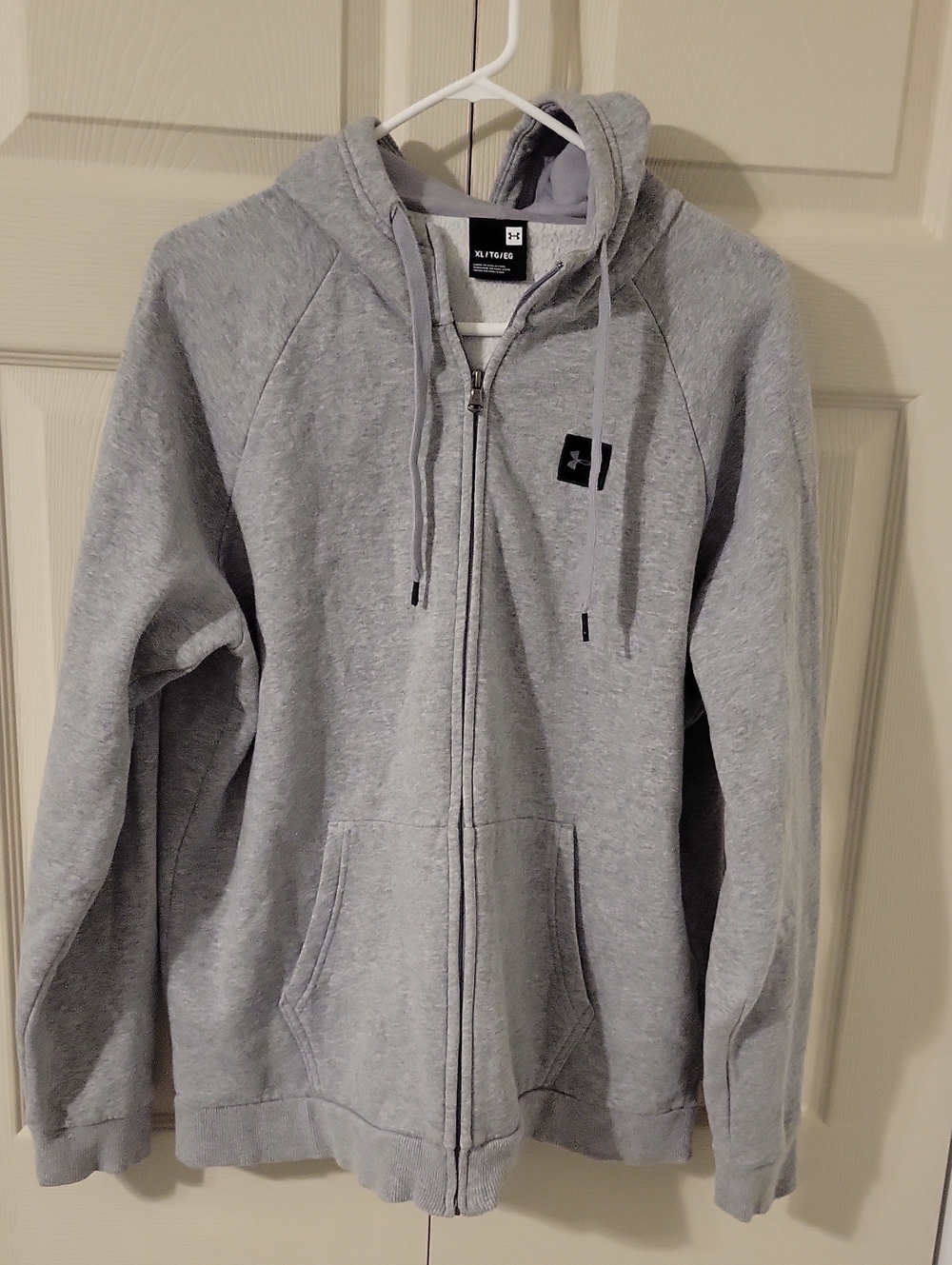 Under Armour Light Gray Hooded Zip Sweatshirt
